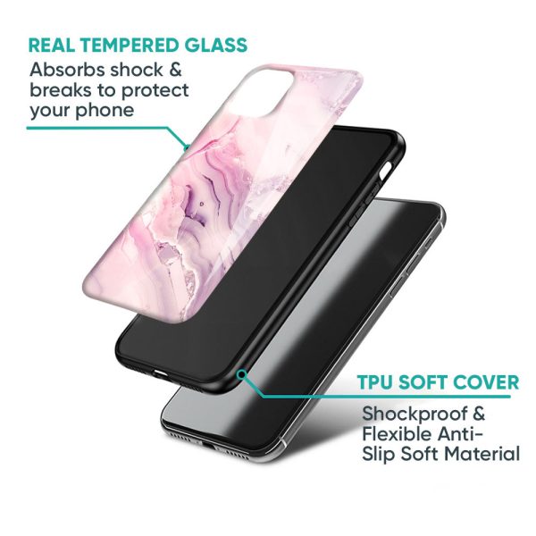 Diamond Pink Gradient Glass Case For Oppo F17 Pro Fashion