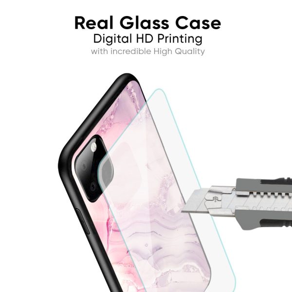 Diamond Pink Gradient Glass Case For Oppo F17 Pro Fashion