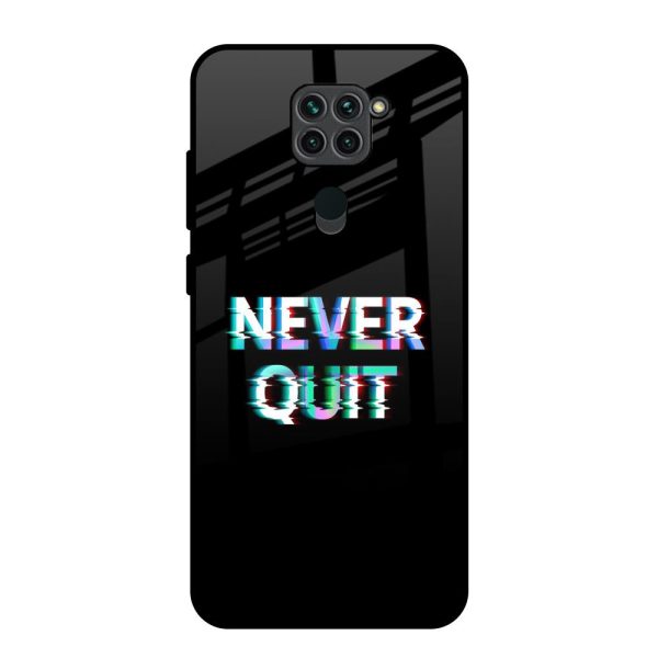 Never Quit Glass Case For Redmi Note 9 Online Hot Sale