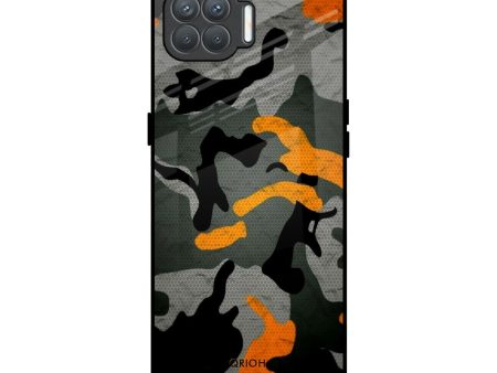 Camouflage Orange Glass Case For Oppo F17 Pro Sale