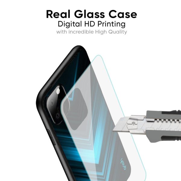 Vertical Blue Arrow Glass Case For Samsung Galaxy A12 Discount