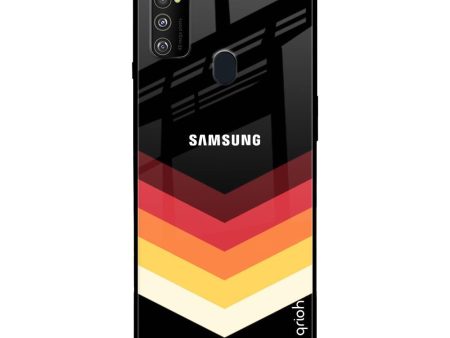 Abstract Arrow Pattern Glass Case For Samsung Galaxy M30s Sale