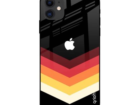 Abstract Arrow Pattern Glass Case For iPhone 12 For Discount