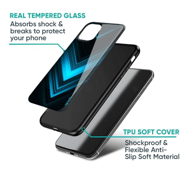 Vertical Blue Arrow Glass Case For Samsung Galaxy A12 Discount