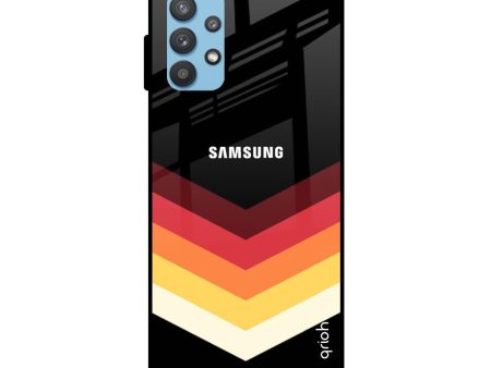 Abstract Arrow Pattern Glass Case For Samsung Galaxy A32 on Sale