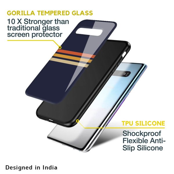 Tricolor Stripes Glass Case For Samsung Galaxy Note 20 For Cheap