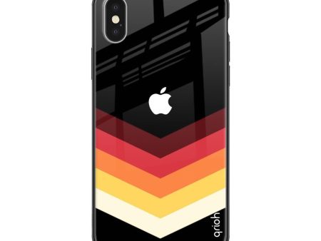 Abstract Arrow Pattern Glass Case For iPhone XS Discount