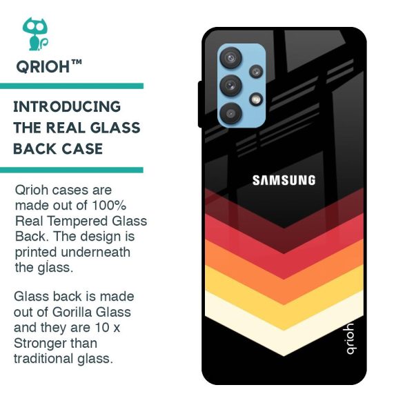 Abstract Arrow Pattern Glass Case For Samsung Galaxy A72 on Sale