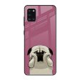 Funny Pug Face Glass Case For Samsung Galaxy A31 For Cheap