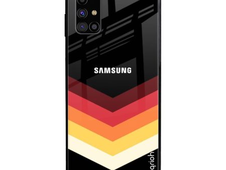 Abstract Arrow Pattern Glass Case For Samsung Galaxy M31s Sale