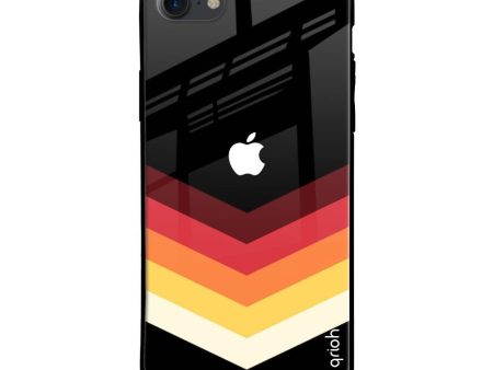 Abstract Arrow Pattern Glass Case For iPhone SE 2020 For Sale